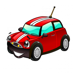 Черный автомобиль мультик